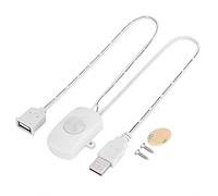 Interruptor de Sensor de Movimiento PIR, 2A DC 5-24V Mini PIR Detector de Sensor de Movimiento por Infrarrojos Interruptor automático Tira de LED Interfaz USB para iluminación(Blanco)