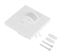 Interruptor de sensor de movimiento PIR, sensor de movimiento infrarrojo de tipo empotrado en panel con función de interruptor ordinario Manual/Encendido o apagado automático para bombilla de lámpara