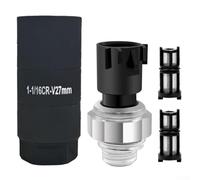 Interruptor de sensor de presión de aceite con filtro de pantalla para Chevrolet para Silverado para vehículos GMC 2009 2020 3/8 Drive 1 1/8 Hex Socket Compatible Número de repuesto 12673134