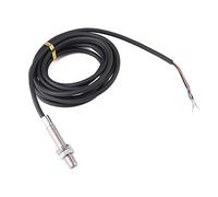 Interruptor de Sensor Fotoeléctrico Tamaño M8 12-24 V, Amplificador Incorporado, Cable de 2 Metros, Cilíndrico Roscado con Método de Detección de Reflexión Difusa