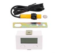 Interruptor de sensor magnético industrial electrónico digital de 5 contadores, batería de larga duración, distancia de inducción magnética de 35 mm (5 sensores digitales+plástico+accesorios)