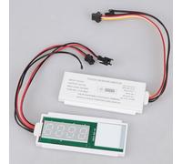Interruptor de sensor táctil para espejo inteligente, controlador de 12 V CC con pantalla de temperatura del reloj y ajuste de color regulable, carga máxima 5 A 60 W para tocador de baño (doble)