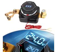 Interruptor de separación de batería con voltímetro 300 A 12 V-48 V, interruptor Kill Switch para coche, camión, caravana, yate,