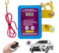 Interruptor de separación de batería de 12 V para coche, mando a distancia, 12 V, 240 A, interruptor de batería con batería, relé de separación de 12 V con pantalla LCD para coche, tractor, RV, ATV