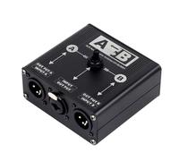 Interruptor de sonido XLR de metal, 2 entradas, salida única, señales silenciosas, enrutamiento, conexión equilibrada, conmutación XLR silenciosa