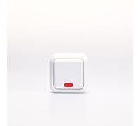 Interruptor de superficie con indicador luminoso | galas | El interruptor de luz con luz de funcionamiento se enciende cuando el interruptor está en ON 1 vía AP 250V/ 10A para interior, blanco