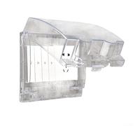 Interruptor de techo con cordón de seguridad para baño con hebilla de bloqueo seguro y cubierta impermeable para uso en zonas húmedas y húmedas (transparente)
