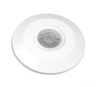 Interruptor de techo con sensor infrarrojo, función de retardo ajustable, controlador de iluminación activado por movimiento, detección de 360 grados para escaleras, pasillo, hogar, lámpara de voltaje