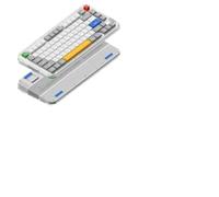 Interruptor de Teclado mecánico, Teclado de Juego de Tres Modos conmutable de Perfil bajo con Perilla, Soporte de Junta RGB Compatible con PC(Low with Accessory)