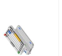 Interruptor de Teclado mecánico, Teclado de Juego de Tres Modos conmutable de Perfil bajo con Perilla, Soporte de Junta RGB Compatible con PC(High with Accessory)