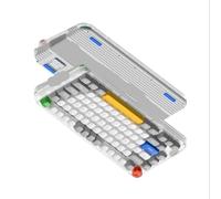 Interruptor de Teclado mecánico, Teclado de Juego de Tres Modos conmutable de Perfil bajo con Perilla, Soporte de Junta RGB Compatible con PC(MAX High Switch)