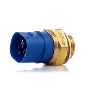 Interruptor de temperatura HELLA 6ZT 007 837-061, ventilador de refrigeración, 12 V, número de conexiones 3, enchufe plano, atornillado, doble salida/cierre, marcado de color negro/azul