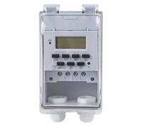 Interruptor de temporizador inteligente KG316T-F 220V Controlador digital programable, con cubierta transparente y cerradura de llave, para automático, para control de motor de iluminación, montaje en