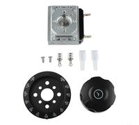 Interruptor de temporizador mecánico de 30/60/90/120 minutos para horno microondas, horno eléctrico y olla arrocera, carcasa de plástico de metal, 16 A/250 V, campana audible integrada (120 minutos)