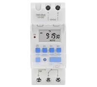 Interruptor de Temporizador Semanal, 12 V CC 16 A Pantalla LCD Relé de Interruptor de Temporizador Programable de Energía Digital con Función de Cuenta Regresiva Batería