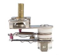 Interruptor de termostato de horno de 10 A 16 A, controlador de temperatura para reparación de horno eléctrico, pieza de repuesto de material metálico con rotación de 270 grados (10 A)