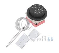 Interruptor de termostato para ventilador eléctrico ajustable, kit de sonda de control de temperatura inalámbrico con diseño de 3 pines, sensor de acero inoxidable para ventilador