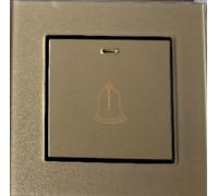 Interruptor de Timbre, 8,6 * 8,6cm Interruptor Timbre Exterior Impermeable Pulsador Timbre BotóN Timbr Casa 220~250 V Pulsador Panel de Vidrio Para Hotel en Casa