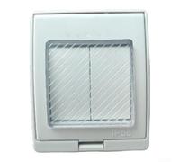 Interruptor de timbre impermeable IP55, enchufe ABS montado en superficie de 16 A para protección contra la lluvia al aire libre, montaje en pared blanco (JYL-2GS)