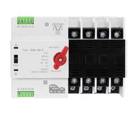 Interruptor de transferencia ATS de 100 A y 220 V for generador/fotovoltaico. Selectores eléctricos. Interruptor de alimentación dual. Montaje en riel DIN.(Generator Type 4P)