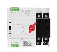 Interruptor de transferencia ATS de 100 A y 220 V for generador/fotovoltaico. Selectores eléctricos. Interruptor de alimentación dual. Montaje en riel DIN.(Generator Type 2P)