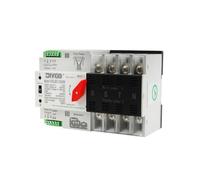 Interruptor de transferencia automática de doble a Temporizador ATS de riel DIN, 220 V, doble potencia, interruptor selector eléctrico de transferencia automática, 4 pines, generador de 125 A