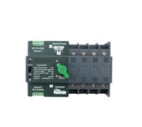 Interruptor de transferencia automática de doble alimentación for riel de 2, 3 y 4 polos. Selectores eléctricos ATS con alimentación ininterrumpida de 63 A y 100 A, 50/60 Hz.(4P,220V 20A)