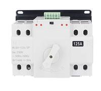 Interruptor de Transferencia Automática de Doble Potencia AC 230V 2P 125A CB Interruptor de Palanca de Cambio Automático Interruptor de Transferencia Doble para Electricidad Municipal, Ups, Inversor