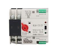 Interruptor De Transferencia Automática De Doble Potencia AC 230V 2P 20A/32A/50A/63A/80A/100A ATS PC Interruptor De Palanca De Cambio Automático Para Electricidad Municipal, UPS, Inversor, Solar(80A)