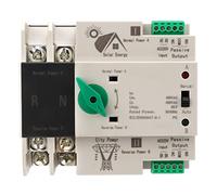 Interruptor de transferencia automática de doble potencia AC 400V 2P 63/80/100A ATS PC Interruptor de palanca de cambio automático para electricidad municipal, UPS, inversor, solar(63a)