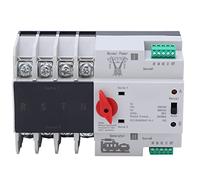 Interruptor de Transferencia Automática de Doble Potencia AC 400V 4P 100A ATS PC Interruptor Emergencia Interruptores de Energía Duales para Electricidad Municipal UPS Inversor Solar Energía Municipal