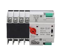 Interruptor De Transferencia Automática De Doble Potencia AC 400V 4P 20A/32A/50A/63A/80A/100A ATS PC Interruptor De Palanca De Cambio Automático Para Electricidad Municipal, UPS, Inversor, Solar(100A)