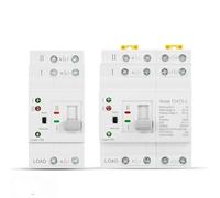 Interruptor de transferencia automática de doble potencia ATS de riel, 2P y 4P, interruptores selectores eléctricos, alimentación ininterrumpida, 110 V, 220 V, 63 A(2p 63A,220V)