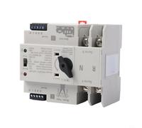 Interruptor de transferencia automática de doble potencia de 125 A con temporizador para relé, cambio de red a generador para sistemas de CA de 110 V/220 V/400 V, construcción robusta de PC para (2P