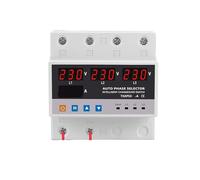 Interruptor de Transferencia Automática energía fuente alimentación ininterrumpida 63A 100A interruptor transferencia selector fase protección sobretensión actual(100A)