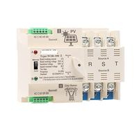 Interruptor de transferencia automática, Interruptor de transferencia automático for sistema fotovoltaico a red eléctrica, 3P 63 A/100 A, 110 V/220 V, montaje en riel DIN(Pv 220v,3P 100A)