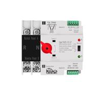 Interruptor de transferencia automática, Interruptor de transferencia automático monofásico carril DIN ATS 220 V, doble potencia, 2 polos, 63 A, 100 A y 125 A(63a)