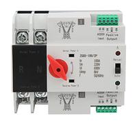 Interruptor de Transferencia Automático ATS 220V 100A 2P, Dual Power, Riel DIN, para Generador y Red Municipal, Modelo ZGQ5-100/2P