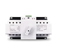 Interruptor de transferencia automático de doble potencia tipo MCB, 4P, 63 A, 380 V, ATS, 1 unidad(2 input 1 output)