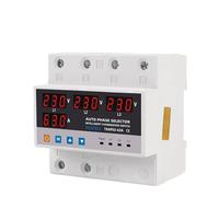 Interruptor de transferencia automático de energía ininterrumpida 63A 100A Selector de fase Interruptor de cambio Protección contra sobretensión y corriente(63A)