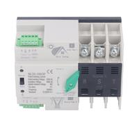 Interruptor de Transferencia de Energía, Fotovoltaico a la Red Eléctrica AC220V Interruptor de Transferencia Automática de Doble Potencia Carcasa de PC Contacto Plateado para