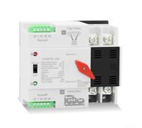 Interruptor de transferencia manual automático de 100 amperios compatible con generador de red y sistemas solares fotovoltaicos para respaldo de energía dual fiable (16 A)