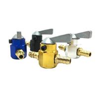 Interruptor de válvula combustible universal en línea 6 mm y 8, llave paso gasolina/grifo motocicleta, encendido apagado(Yellow 6MM)