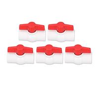 interruptor de válvula de bola de tornillo ,5 piezas ,fácil de usar ,control de flujo rápido ,conector rápido de válvula de bola de pvc que no envejece con mango en T para tuberías (25 mm / 1 pulgada)