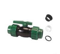 Interruptor de válvula de bola para divisor de agua de grifo de tubo de PE, válvula de riego de instalación rápida, conector de plástico PP grueso para agua caliente/fría, compatible con tubos de PE