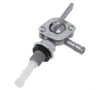 Interruptor de válvula de cierre de combustible para tanque de gas generador 2-3KW 5-8KW con pantalla de filtro M10x1.25 Rosca 1/4 pulgada manguera Barb plata (rosca externa - sin taza)