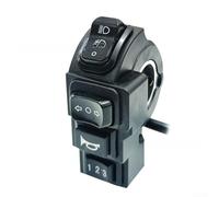 Interruptor de vehículo eléctrico de 6,2 cm, 4 funciones, conector de 9 | Se adapta al manillar de motocicleta; ideal para bicicletas eléctricas, scooters, tractores; ajuste; control estable mientras