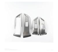 Interruptor de ventana eléctrica de acero inoxidable para reposabrazos de puerta de coche, botones de elevación de vidrio, cubierta de marco Q5 FY 2018-2022, accesorios interiores LHD (negro) (plata)