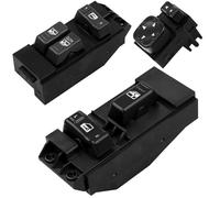 Interruptor de ventana eléctrica del lado del conductor y del pasajero, cerradura de puerta e interruptor de espejo | Compatible con Chevy Silverado GMC Sierra 1500 2500 3500 2 puertas 2000-2002 |