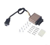Interruptor de ventilación y calefacción para asiento de coche 12 V/24 V - 23 mm, indicador LED rojo/azul, precableado con cable de 20 cm para control de clima DIY en el coche, camión y vehículo